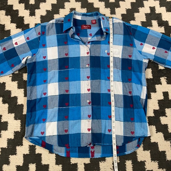 red white blue flannel womens